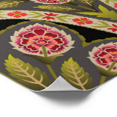 abstrakte geometrische Schleimmotif-Blume-Musterku Poster (Ecke)