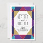 Abstrakte geometrische Schmuckmauer Einladung (Vorderseite)