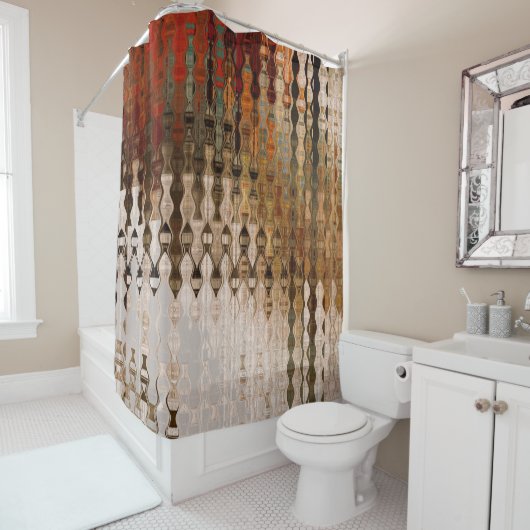 abstrakte, geometrische Schnittfläche Duschvorhang (Beispiel)