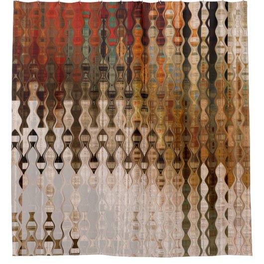 abstrakte, geometrische Schnittfläche Duschvorhang (Vorderseite)
