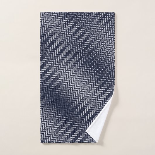 Abstrakte geometrische Schwarz-Weiß-Streifen Badhandtuch Set (Handtuch)