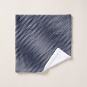 Abstrakte geometrische Schwarz-Weiß-Streifen Badhandtuch Set (Waschlappen)