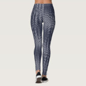 Abstrakte geometrische Schwarz-Weiß-Streifen, trip Leggings (Rückseite)