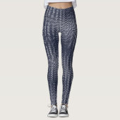 Abstrakte geometrische Schwarz-Weiß-Streifen, trip Leggings (Vorderseite)
