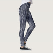Abstrakte geometrische Schwarz-Weiß-Streifen, trip Leggings (Rechts)