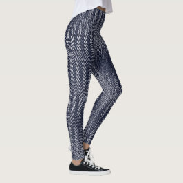 Abstrakte geometrische Schwarz-Weiß-Streifen, trip Leggings