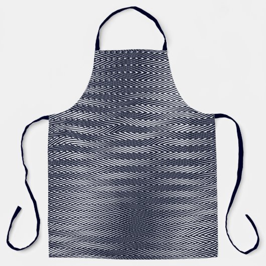 Abstrakte geometrische Schwarz-Weiß-Streifen, trip Schürze (Vorderseite)
