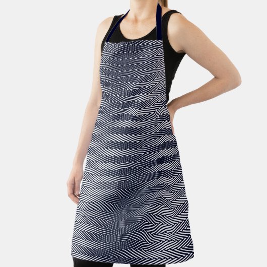 Abstrakte geometrische Schwarz-Weiß-Streifen, trip Schürze (InSitu)