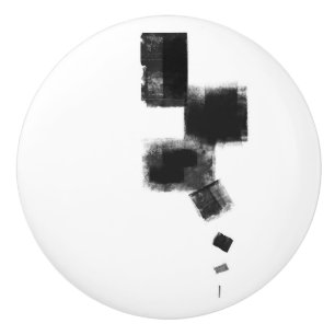 Abstrakte geometrische Schwarz-Weiß-Technik Keramikknauf