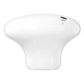 Abstrakte geometrische Schwarz-Weiß-Technik Keramikknauf (Seitenansicht)