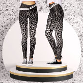 Abstrakte geometrische, schwarze und weiße Schiebe Leggings