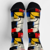 Abstrakte geometrische Socken mit modernen Farbblö (Oben)