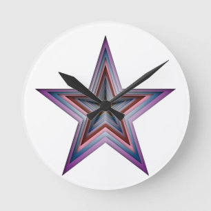 abstrakte geometrische Starkunst Runde Wanduhr