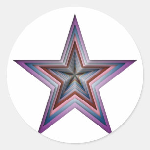 abstrakte geometrische Starkunst Runder Aufkleber