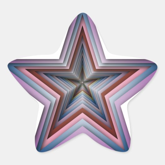 abstrakte geometrische Starkunst Stern-Aufkleber (Vorderseite)