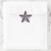 abstrakte geometrische Starkunst Stern-Aufkleber (Tasche)