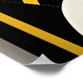 Abstrakte geometrische Stilkatze Poster (Ecke)