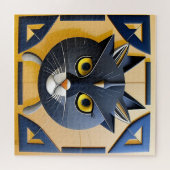 Abstrakte geometrische Stilkatze Puzzle (Horizontal)