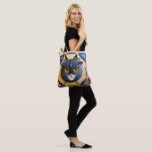 Abstrakte geometrische Stilkatze Tasche (Am Model)