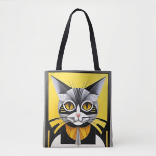 Abstrakte geometrische Stilkatze Tasche