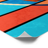 Abstrakte geometrische Streifen Poster (Ecke)