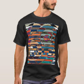 Abstrakte geometrische Streifen T-Shirt (Vorderseite)