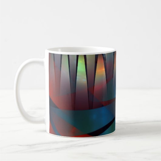 Abstrakte geometrische Struktur Kaffeetasse (Links)