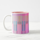 Abstrakte geometrische Tasse in Rosa (Links)