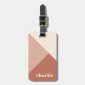 Abstrakte geometrische Terrakottatönen individuell Gepäckanhänger (Vorderseite vertikal)