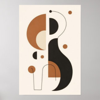Abstrakte geometrische Wandkunst | Mid-Century-Mod Poster