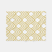 Abstrakte geometrische, weiße und goldene Fleece (Vorderseite (Horizontal))