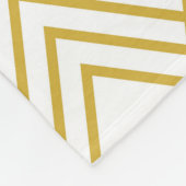Abstrakte geometrische, weiße und goldene Fleece (Ecke)