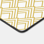 Abstrakte geometrische, weiße und goldene Umhüllun Schreibtischunterlage (Ecke)