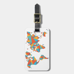 Abstrakte geometrische Weltkarte Gepäckanhänger