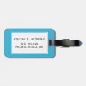 Abstrakte geometrische Weltkarte Gepäckanhänger (Rückseite horizontal)