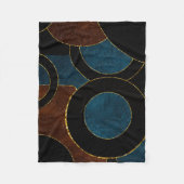 Abstrakte geometrische Zirkel Gold Glitzer Foil | Fleecedecke (Vorderseite)