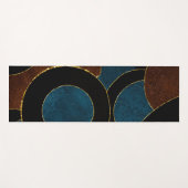 Abstrakte geometrische Zirkel Gold Glitzer Foil | Yogamatte (Vorderseite (Horizontal))