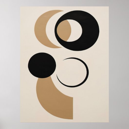 Abstrakte geometrische Zirkellinie Poster (Vorne)