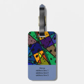 abstrakte Gepäckmarke in leuchtendem Design Gepäckanhänger (Rückseite vertikal)