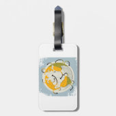 Abstrakte Gepäckmarken Gepäckanhänger (Rückseite vertikal)