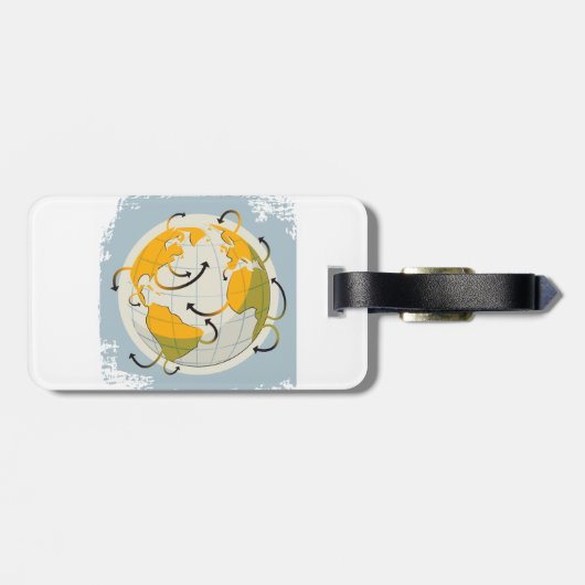 Abstrakte Gepäckmarken Gepäckanhänger (Rückseite horizontal)