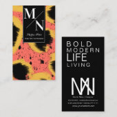 Abstrakte Gepartei Kunstmalerei Visitenkarte (Vorne/Hinten)