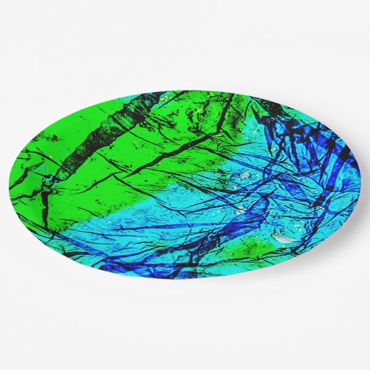 Abstrakte, gerecycelt Kunststoffpapierplatte Pappteller (Schrägansicht)