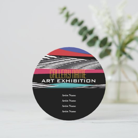 Abstrakte Geschäftskunst Einladung (Stehend Vorderseite)