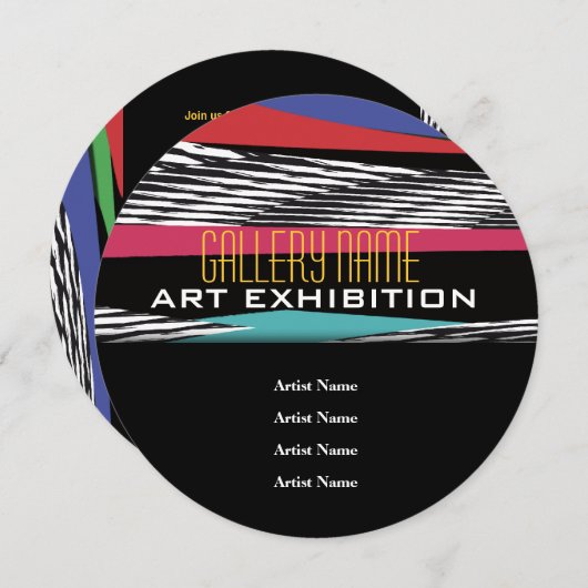 Abstrakte Geschäftskunst Einladung (Vorne/Hinten)