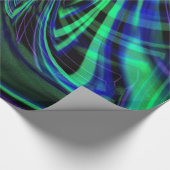 Abstrakte Geschenkwrake von Aurora Borealis Geschenkpapier (Ecke)
