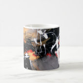 Abstrakte geschmolzene Nacht Kaffeetasse (Mittel)