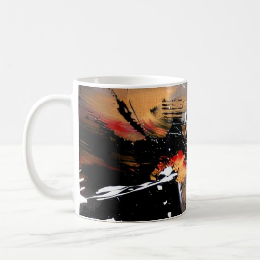 Abstrakte geschmolzene Nacht Kaffeetasse (Links)