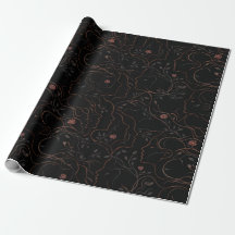 Abstrakte Gesichter Botanisches Geschenkpapier