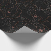 Abstrakte Gesichter Botanisches Geschenkpapier (Ecke)